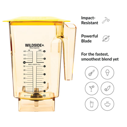 Blendtec WildSide Jar, 90 oz, Yellow