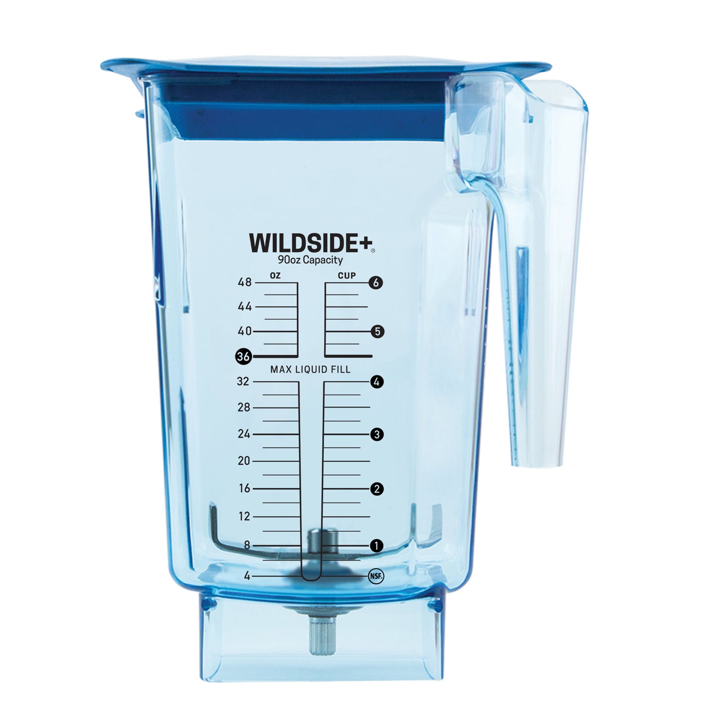 Blendtec WildSide+, Blender Jar, Commercial Grade, Hard Lid, Blue