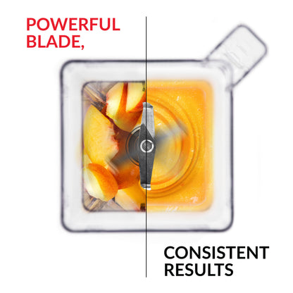Blendtec FourSide (75 oz) GO Travel Bottle (34 oz) BUNDLE-Professional-Grade Blender Jar-BPA-free-Clear