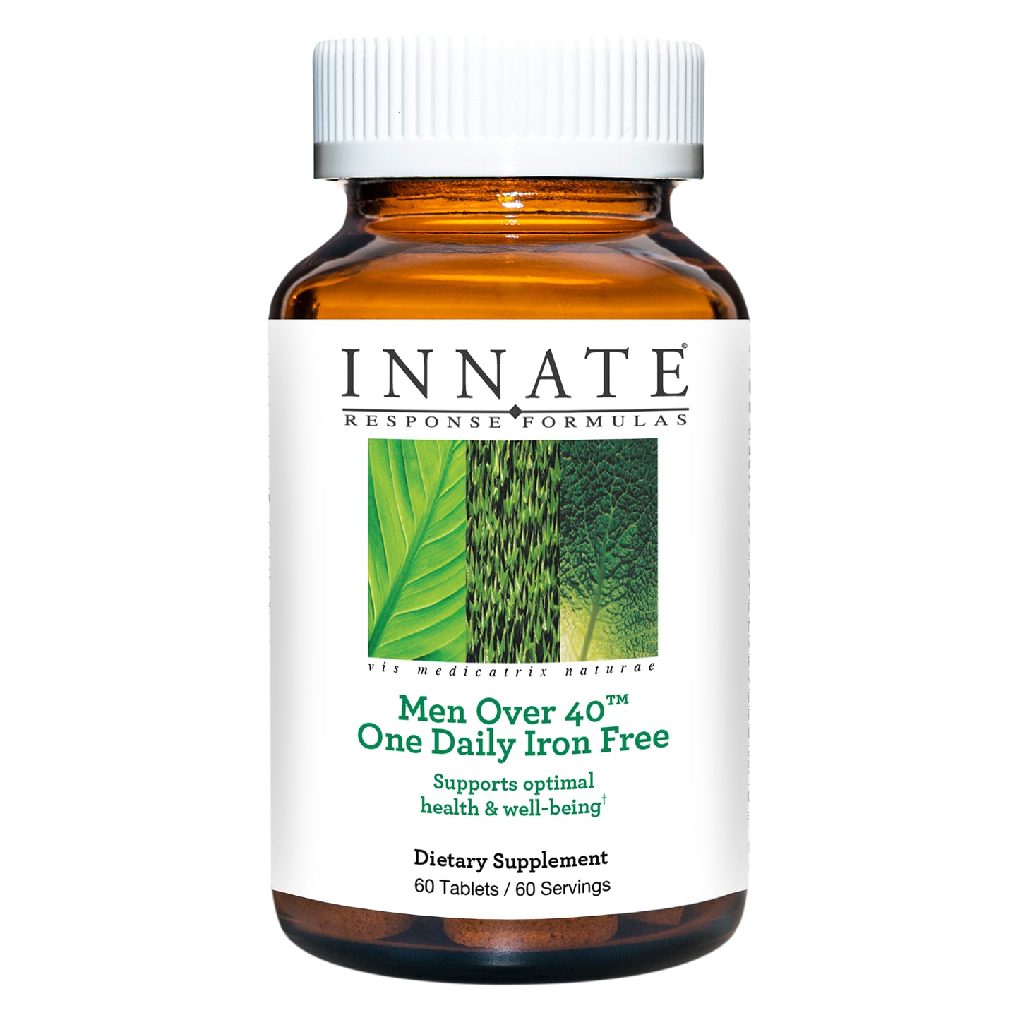 INNATE Response Formulas, Men Over 40 One Daily Iron Free, Multivitamin, Vegetarian, Non-GMO, 60 tablets (60 servings