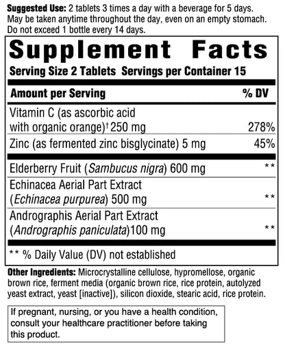 INNATE Response Formulas, Elderberry + Immune Response, 30 Tablets (15 Servings)