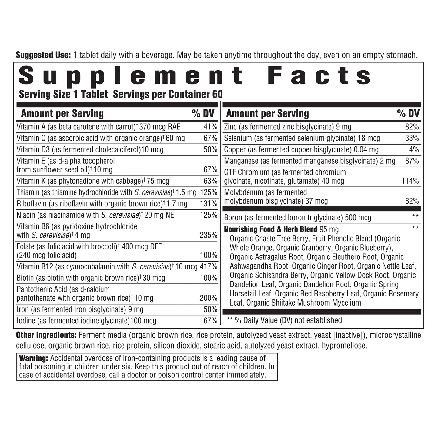 INNATE Response Formulas - Women's One Daily, Supports Optimal Health and Well-Being, 60 Tablets