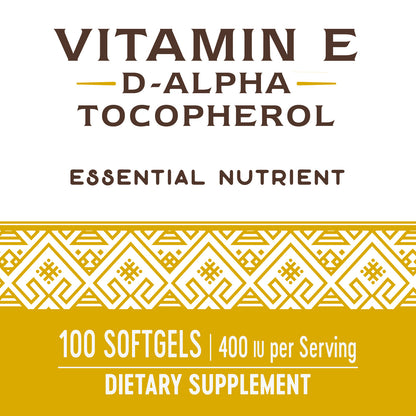Nature's Way Vitamin E 400 IU, 100 Softgels, Pack of 2