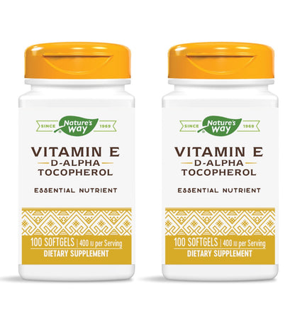 Nature's Way Vitamin E 400 IU, 100 Softgels, Pack of 2