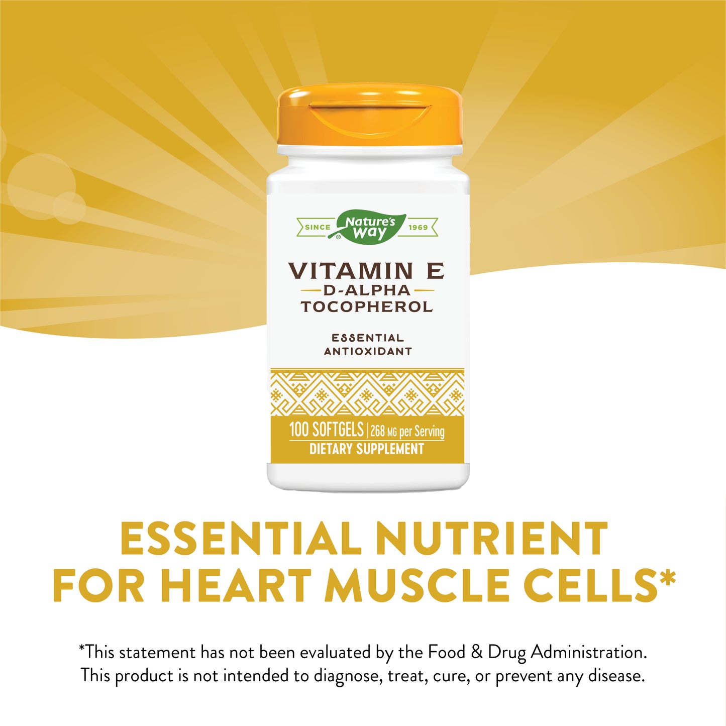 Nature's Way Vitamin E 400 IU, D-Alpha Tocopherol, Powerful Antioxidant, Helps Protect Against Free Radicals, 100 Softgels