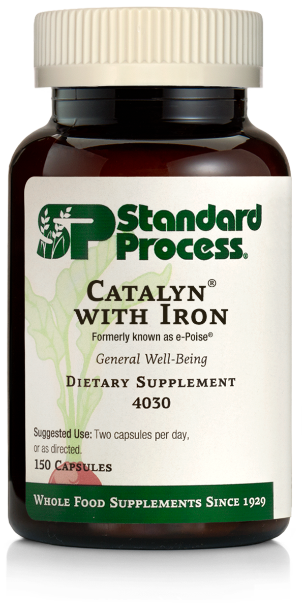 Standard Process e-Poise - Whole Food Energy, Vitality, and Antioxidant Support with Riboflavin, Vitamin B6, Thiamine, Wheat Germ, Vitamin A, Flaxseed Oil, Calcium, Vitamin B12-150 Capsules
