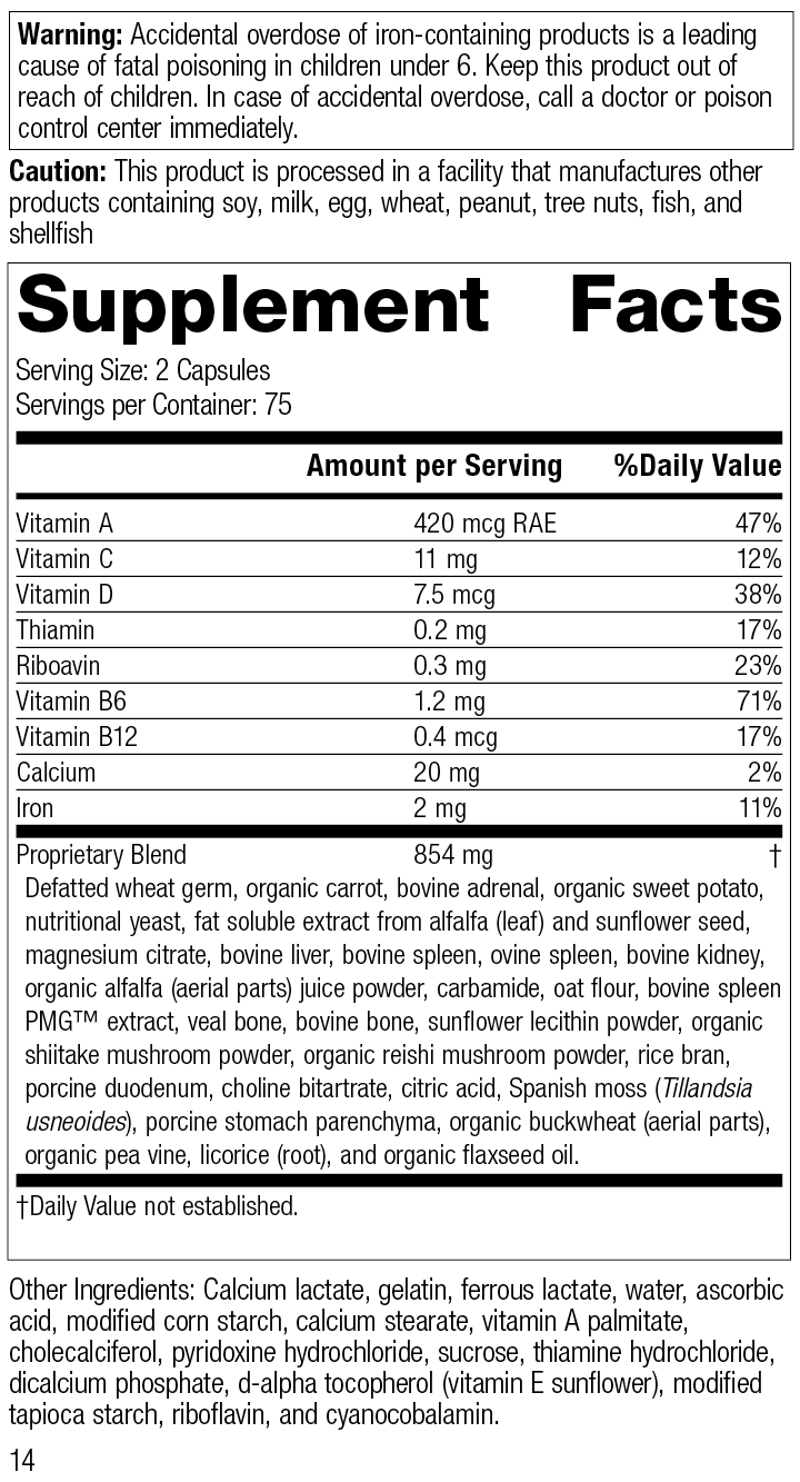 Standard Process e-Poise - Whole Food Energy, Vitality, and Antioxidant Support with Riboflavin, Vitamin B6, Thiamine, Wheat Germ, Vitamin A, Flaxseed Oil, Calcium, Vitamin B12-150 Capsules