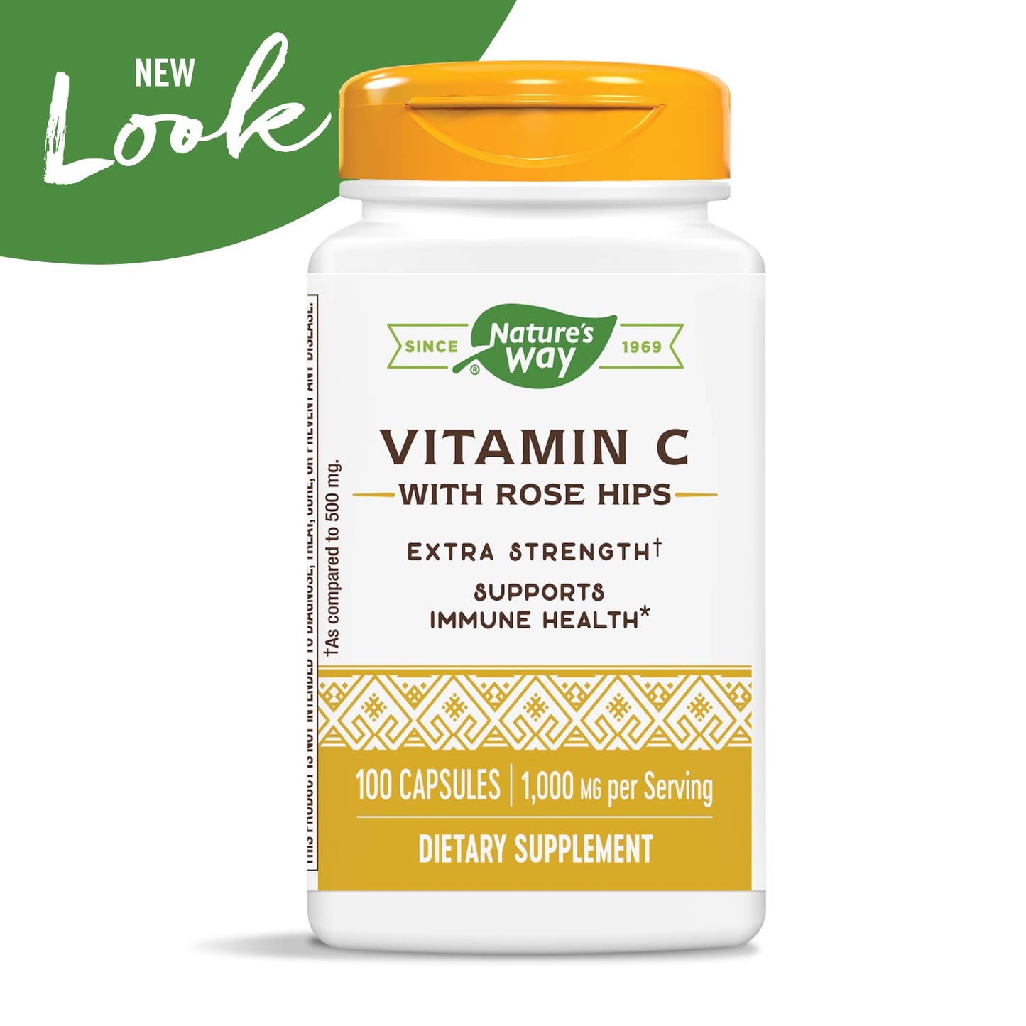 Nature's Way Vitamin C 1000 mg with Rose Hips, 1000 mg per Serving, 100 Capsules, Pack of 2