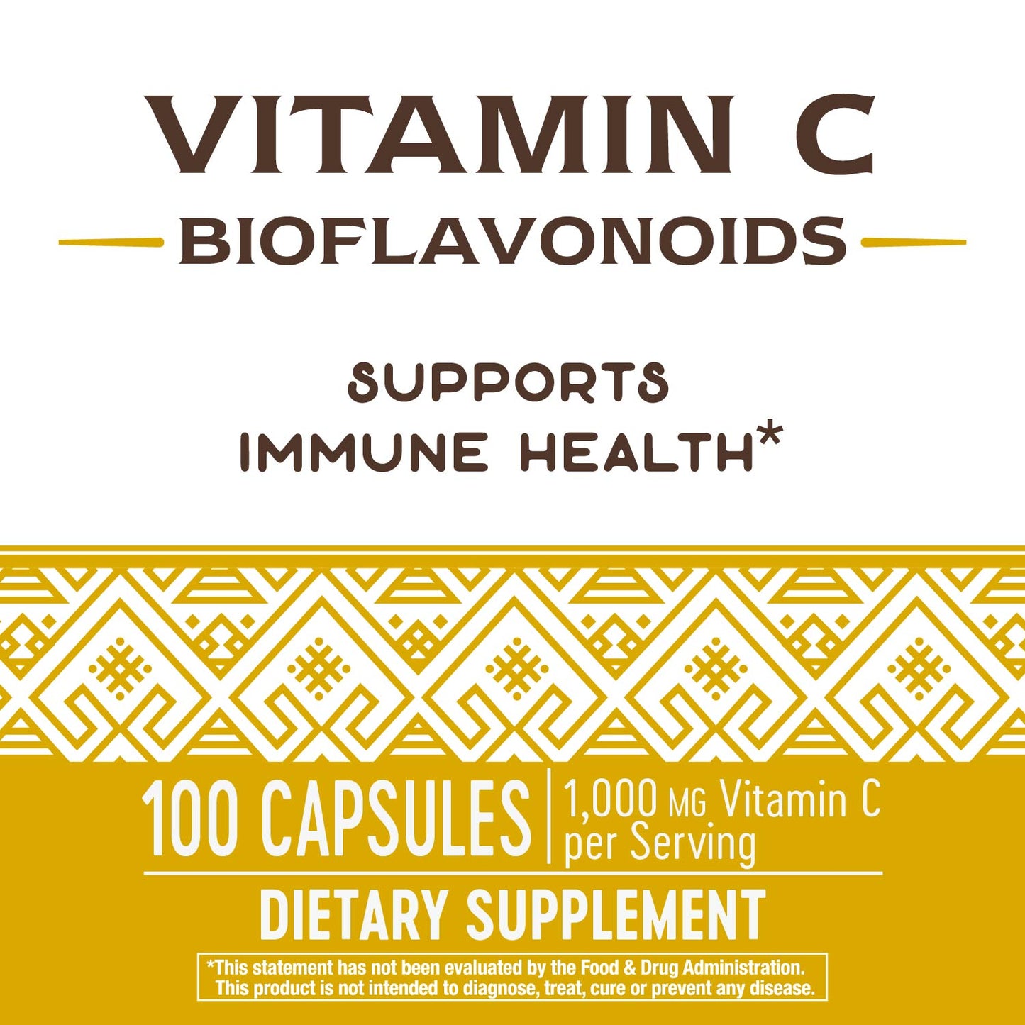 Nature's Way Vitamin C 500 mg with Bioflavonoids, 1000 mg Vitamin C per Serving, 100 Capsules, Pack of 2