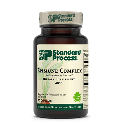 Standard Process Epimune Complex - Whole Food Respiratory Support with Maitake Mushroom Powder, Dried Yeast, Superfruit, Coriolus Versicolor, and Acerola - 90 Capsules