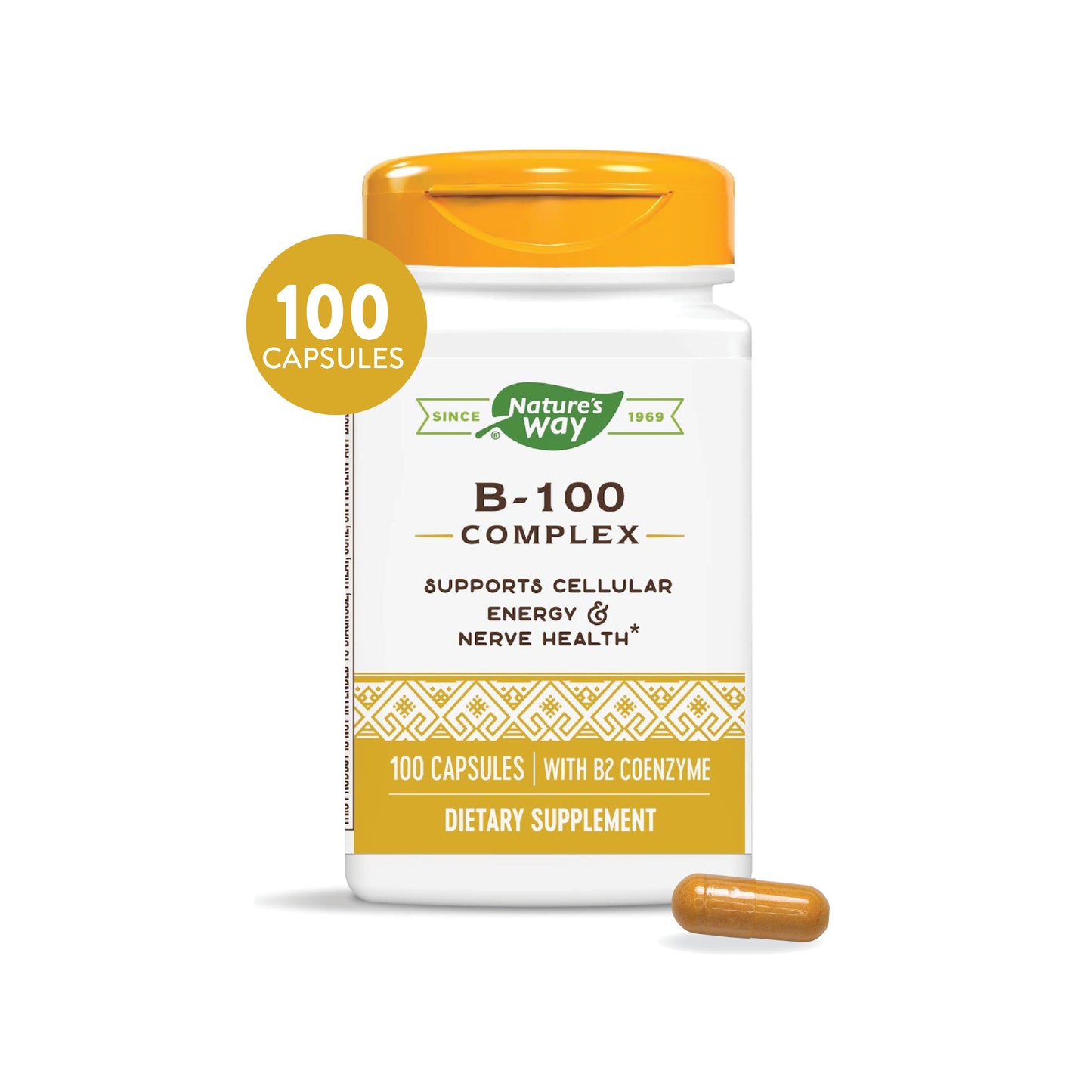 Nature's Way Vitamin B-100 Complex, 100 Capsules