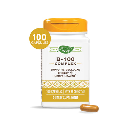 Nature's Way Vitamin B-100 Complex, 100 Capsules
