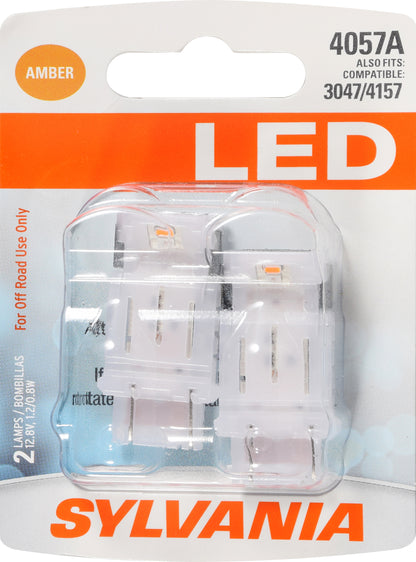 SYLVANIA 4057 Amber LED Bulb, (Contains 2 Bulbs)