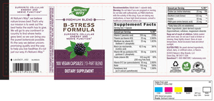 Nature's Way B-Stress with Siberian Eleuthero, 100 Capsules