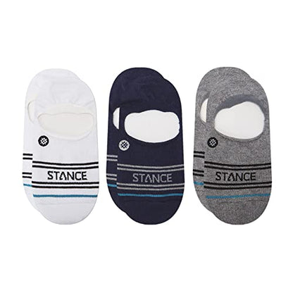 Stance Basic 3 Pack No Show Socks (Large, Navy)