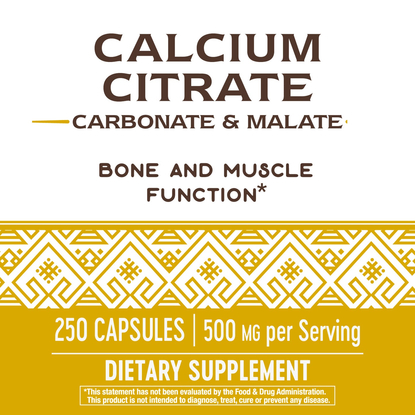 Nature's Way Calcium Citrate, Carbonate & Malate, 250 Capsules (Pack of 2)