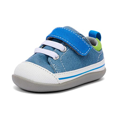 See Kai Run - Stevie II First Walker Shoe for Infants, Light Blue Denim, 3