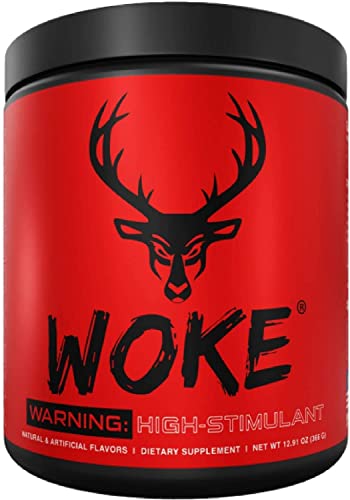 Bucked Up - Woke - HIGH STIM Pre Workout - Best Tasting - Focus Nootropic, Pump, Strength and Growth, 30 Servings (Blood Raz)
