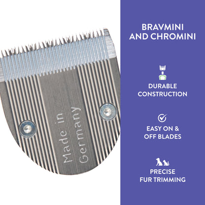 WAHL Professional Animal Blade for Wahl's BravMini and ChroMini Pet, Dog, Cat, and Horse Trimmers (41590-7370)