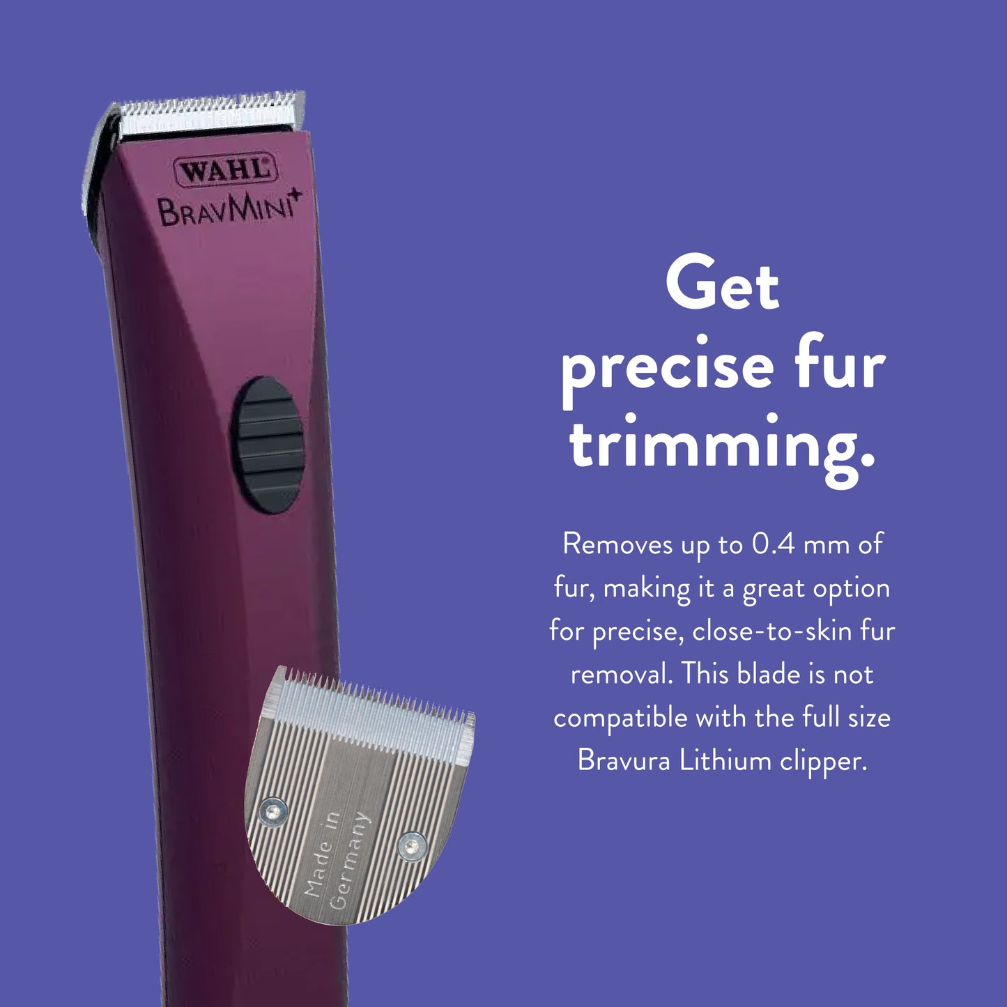 WAHL Professional Animal Blade for Wahl's BravMini and ChroMini Pet, Dog, Cat, and Horse Trimmers (41590-7370)