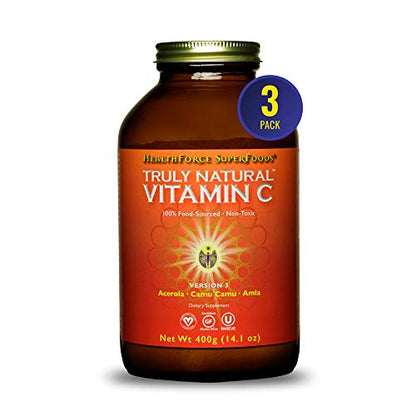 HealthForce SuperFoods Truly Natural Vitamin C - 400 g - Pack of 3
