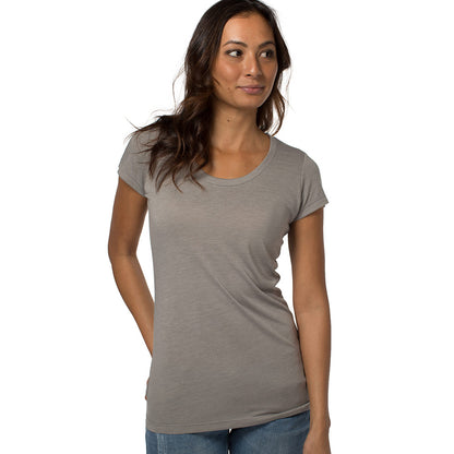 Cariloha Bamboo Scoop Tee - Moisture Wicking Scoop Neck Tee for Women - Small - Gray