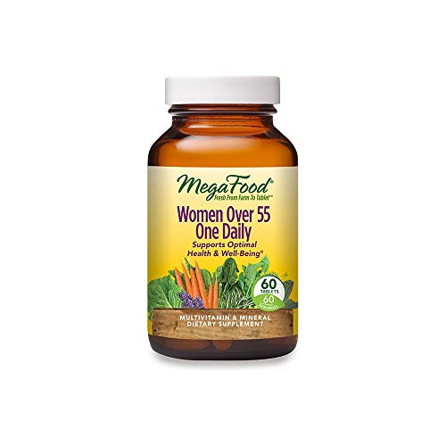 MegaFood, Women Over 55 One Daily, Supports Optimal Health and Wellbeing, Multivitamin and Mineral Dietary Supplement, Vegetarian, 60 Tablets
