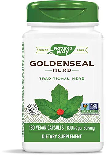 Nature‚Äôs Way Premium Goldenseal Herb, 800 mg Per Serving, 180 Vegetarian Capsules