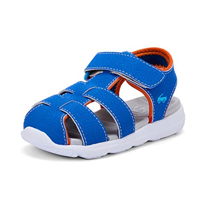 See Kai Run - Cyrus IV FlexiRun‚Ñ¢ Fisherman Sandal for Little Kids, Blue/Orange, 13
