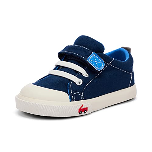See Kai Run - Stevie II Sneaker for Little Kids, Navy Canvas, 12