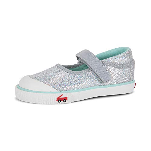 See Kai Run, Marie Sneakers for Kids, Silver Sequins, Toddler 6