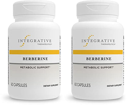 Integrative Therapeutics Berberine - Metabolic Support Supplement with Berberine HCl* - for Men and Women - Gluten Free and Vegan - 60 500 mg Capsules - 2 Pack