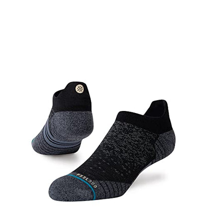 Stance Run Wool Tab St Socks (Small, Black)