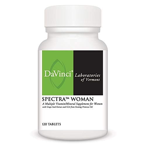 DaVinci Labs Spectra Woman - Dietary Supplement to Support Bone Health and Women's Needs - With Vitamins, Minerals, Calcium, Beta Carotene, L-Cysteine, Grape Seed Extract, and More - 120 Tablets