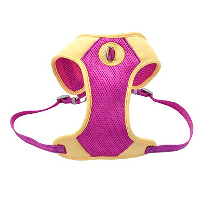 Coastal - Pro Reflective Mesh Dog Harness - Comfortable and Bright for High Visibility - Purple with Yellow - 5/8‚Äù x 28"-36"