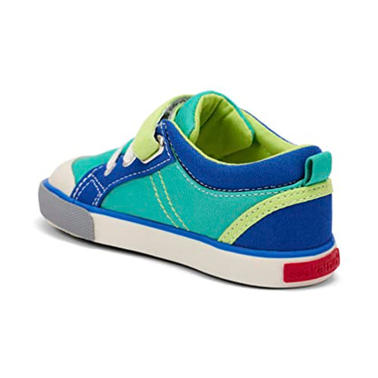 See Kai Run - Tanner Sneaker for Little Kids, Turquoise/Multi, 11