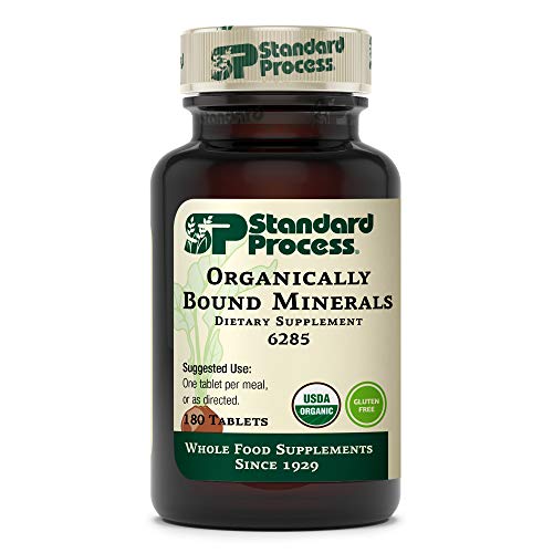 Standard Process Organically Bound Minerals - Whole Food Nervous System Supplements, Iodine Supplement and Thyroid Support with Alfalfa and Kelp - 180 Tablets