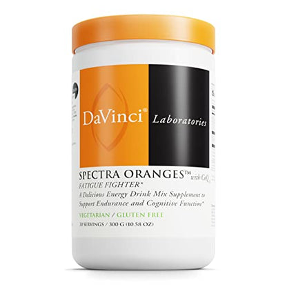 DaVinci Labs Spectra Orange - Energy Drink Supplement to Support Endurance, Metabolism and Cognitive Function - With Fiber, Protein, Vitamins, Minerals and More - Vegetarian - Gluten-Free -30 Servings
