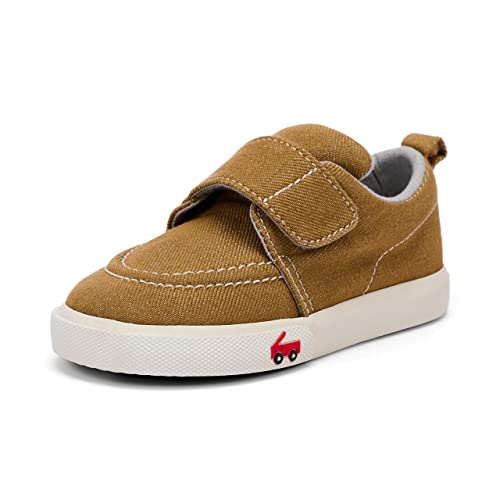 See Kai Run - Wyatt Boat Shoe for Toddlers, Camel, 9.5