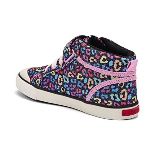 See Kai Run - Peyton Sneaker for Toddlers, Black Leopard, 9.5