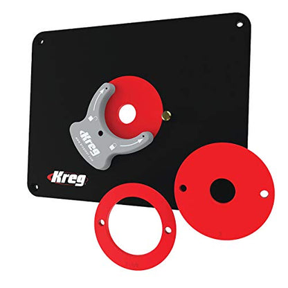 Kreg PRS4038 Precision Router Table Insert Plate w/Level-Loc Rings - Undrilled