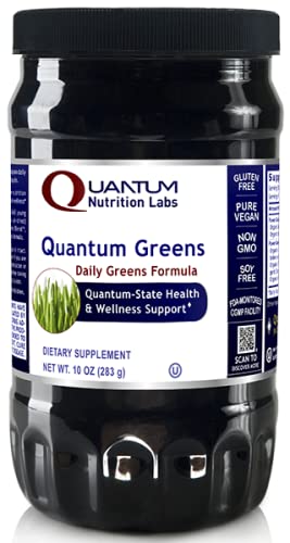 Quantum Greens, 10oz Powder - Super Nutrition Greens Formula with Grass-Plus Blend for Quantum-State Health and Vitality Support