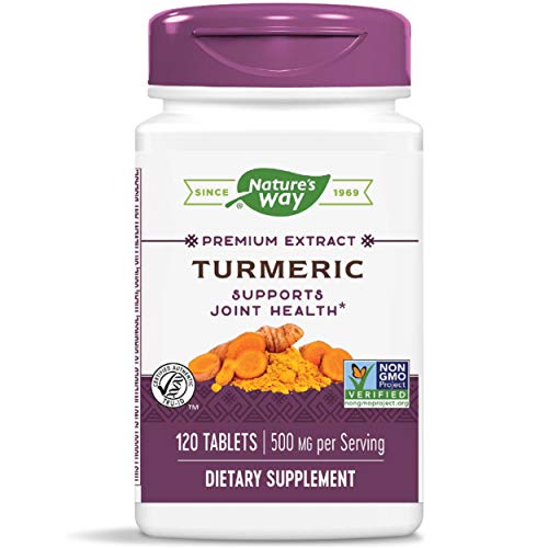 Nature's Way Premium Extract Turmeric Standardized to 95% Curcuminoids, 500 mg per serving, 120 Tablets (Packaging May Vary)