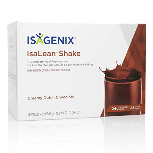 Isagenix IsaLean Shake - Complete Superfood Meal Replacement Drink Mix for Maintaining Healthy Weight and Lean Muscle Growth - 854 Grams - 14 Meal Packets (Creamy Dutch Chocolate Flavor)