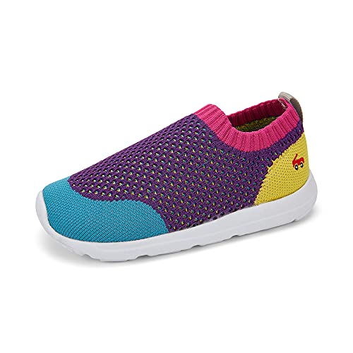 See Kai Run, Ryder Knit FlexiRun Slip-On Shoes for Kids, Purple/Multi, 11