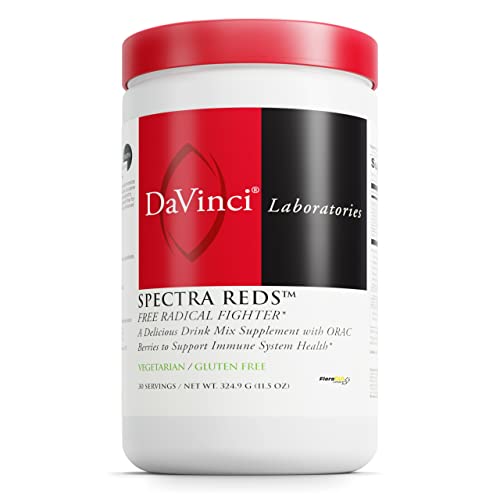 DaVinci Labs Spectra Reds - Drink Mix Supplement for Energy Support and Antioxidant Defense* - With Lutein, Stevia, Inositol, and Green Tea Extract - 324.9 g, 30 Servings