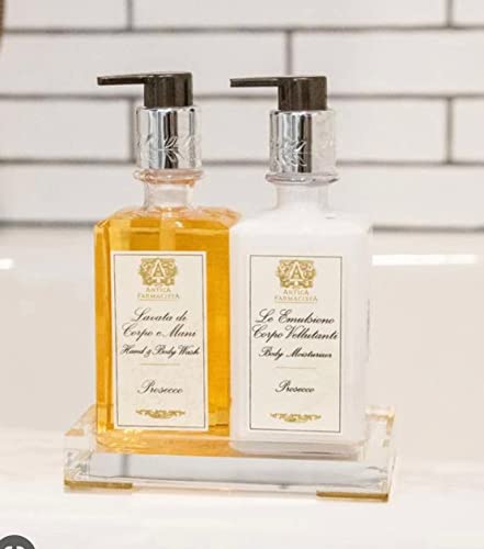 Antica Farmacista Gift Set with Hand/Body Wash, Body Moisturizer and Acrylic Bath/Body tray - Prosecco