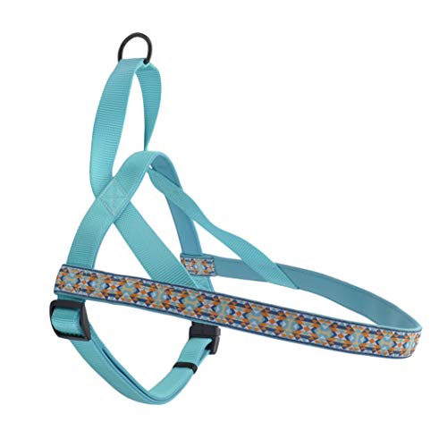 Coastal - Ribbon - Weave Harness, Teal Gradient Chevrons, 1" x 19"-23"