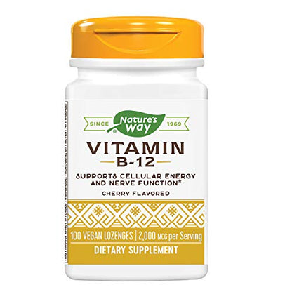 Nature's Way Vitamin B12 Lozenge, 100 Count (2 Pack)