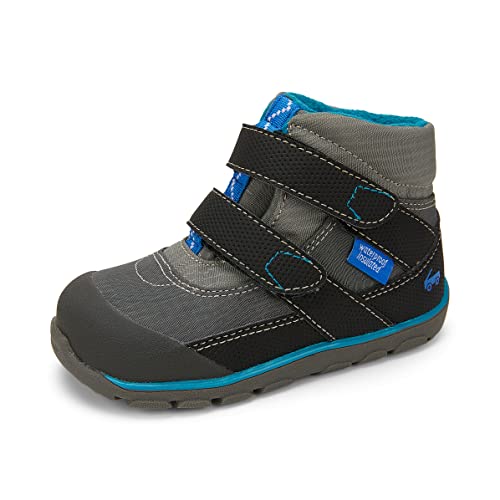 See Kai Run, Atlas II Waterproof Insulated Boots for Kids, Gray/Black, 6